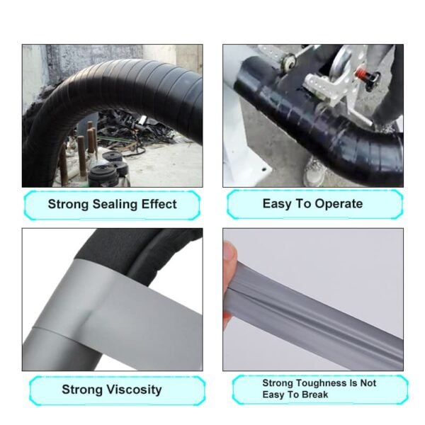 10(1) Strong Adhesive PVC Pipe Wrapping Tape Waterproof Wear Resistant Air Conditioner Plumbing Pipeline Sealing Heavy Duty Durable Wrap
