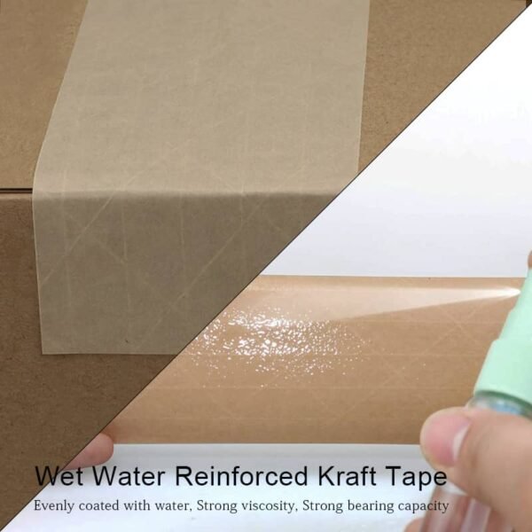 10(1) Eco Friendly Self Adhesive Kraft Paper Tape Strong Tack Recyclable Packaging Shipping Moving DIY Crafts Gift Wrapping Heavy Duty