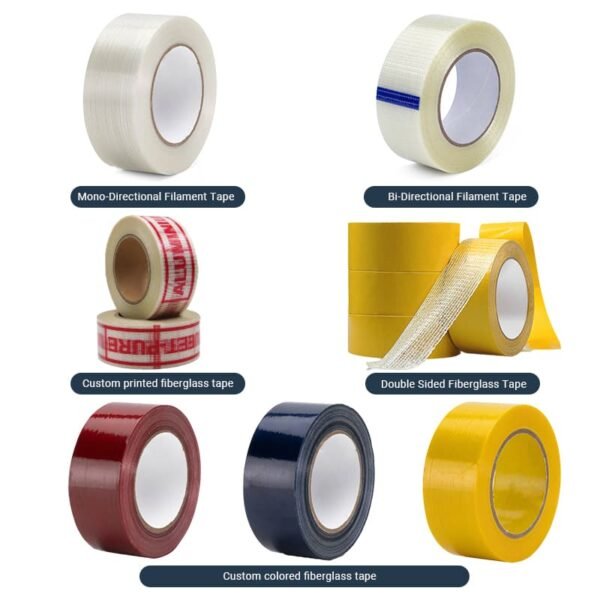 14(1) Reinforced Striped Fiberglass Filament Tape High Strength Strong Adhesive No Residue Heavy Duty Packaging Small Appliance Fixing