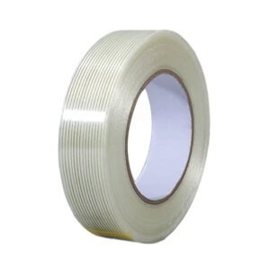 Reinforced Striped Fiberglass Filament Tape High Strength Strong Adhesive No Residue Heavy Duty Packaging Small Appliance Fixing