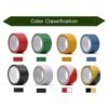 24(1) High Visibility Bright Colored PVC Warning Tape Strong Adhesion Safety Marking Barrier Wear Resistant Anti Aging Floor Hazard Wrap