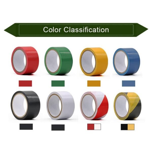 24(1) High Visibility Bright Colored PVC Warning Tape Strong Adhesion Safety Marking Barrier Wear Resistant Anti Aging Floor Hazard Wrap