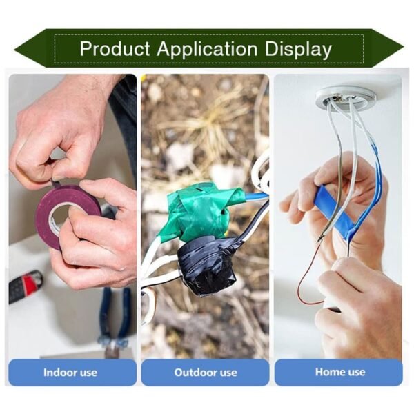 25(1) Professional PVC Electrical Tapes Flame Retardant High Voltage Insulation Strong Adhesion Safety Wire Harness Circuit Protection