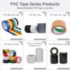 PVC 胶带分类(1) High Visibility Bright Colored PVC Warning Tape Strong Adhesion Safety Marking Barrier Wear Resistant Anti Aging Floor Hazard Wrap
