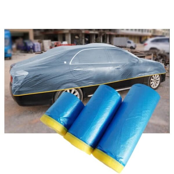 Blue Masking Film Pretaped Car Painting Automotive House Furniture Protection Waterproof Wear Resistant Plastic Sheeting Paint